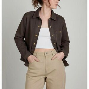 BIG BUD PRESS Denim Work Jacket, Espresso Brown, Small
